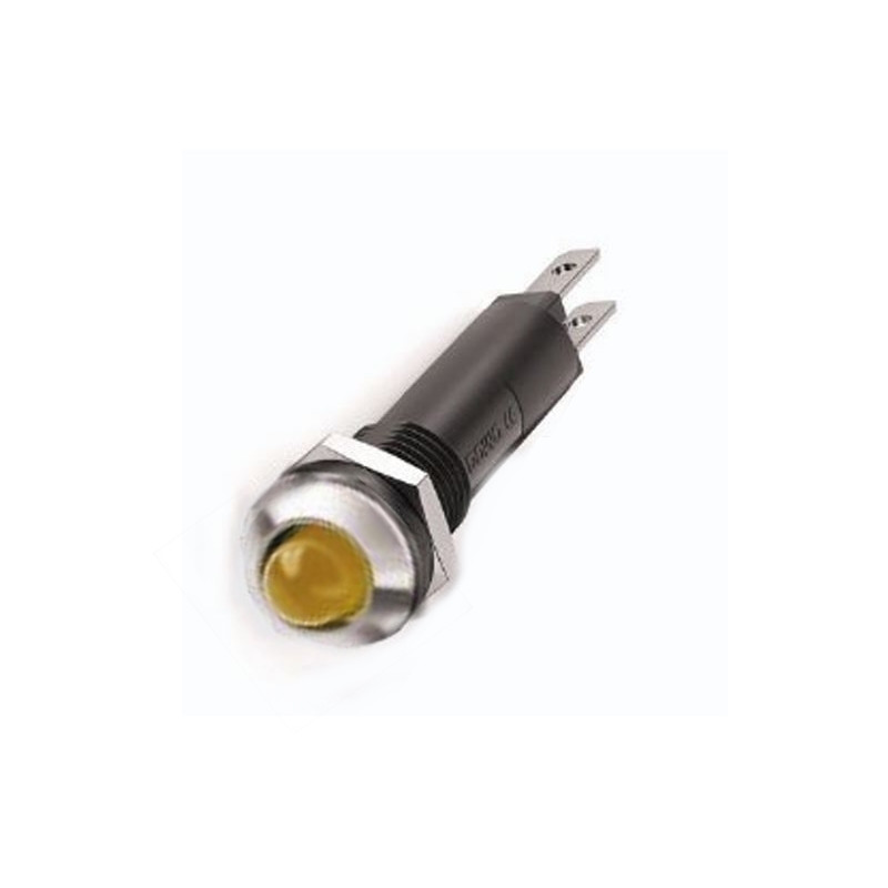 VL821CYFS024  Indicatore led cromato giallo   24 28 Volt