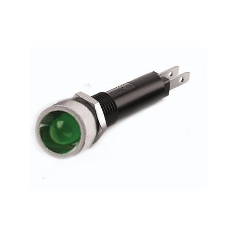 VL822CGFS024 Indicatore led cromato verde  24/28 Volt