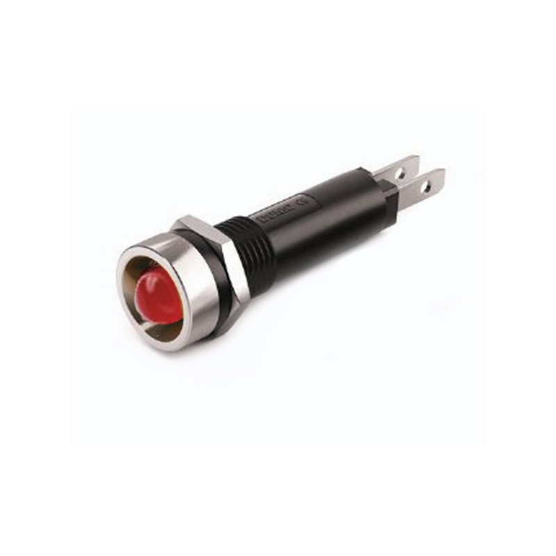 VL822CRFS024  Indicatore led cromato rosso  24/28 Volt