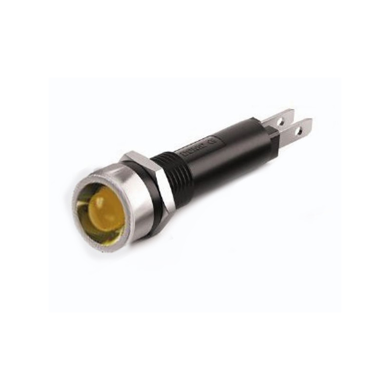 VL822CYFS024  Indicatore led cromato giallo  24/28 Volt