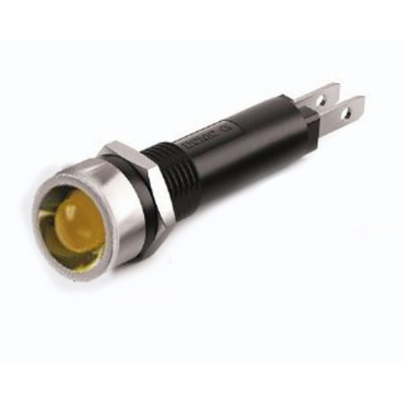 VL822CYFS024  Indicatore led cromato giallo  24/28 Volt