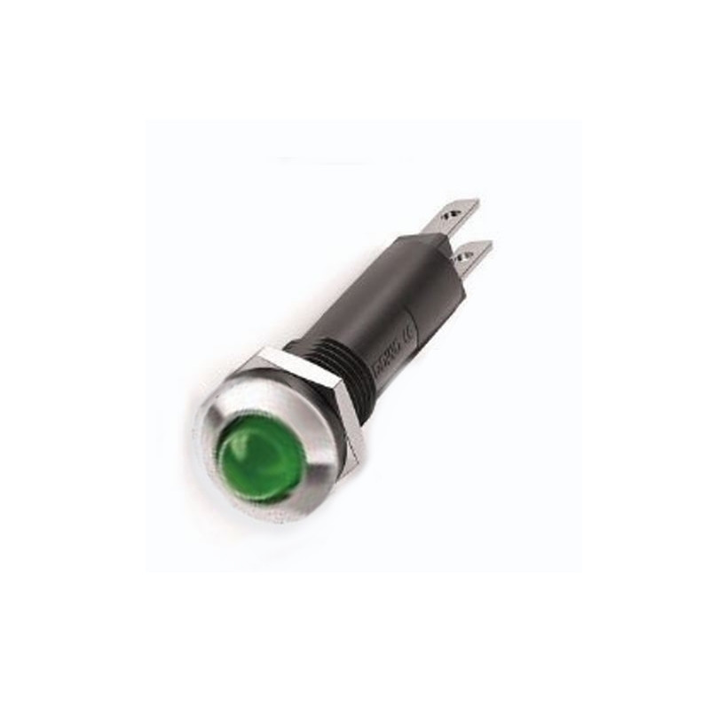 VL821CGFS024  Indicatore led cromato verde 24 28 Volt