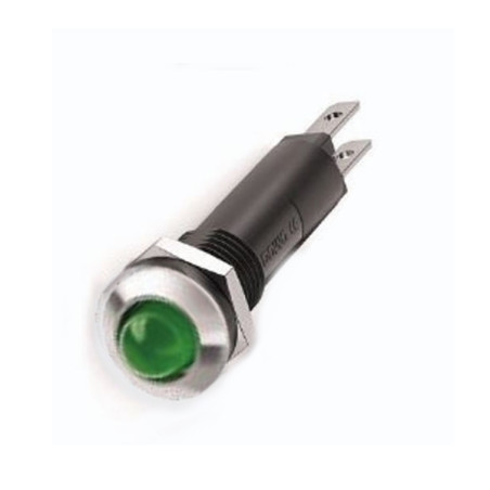 VL821CGFS024  Indicatore led cromato verde 24 28 Volt