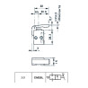 CM25L Comando pneumatica con azionatore leva monostabile 2/2 vie M5