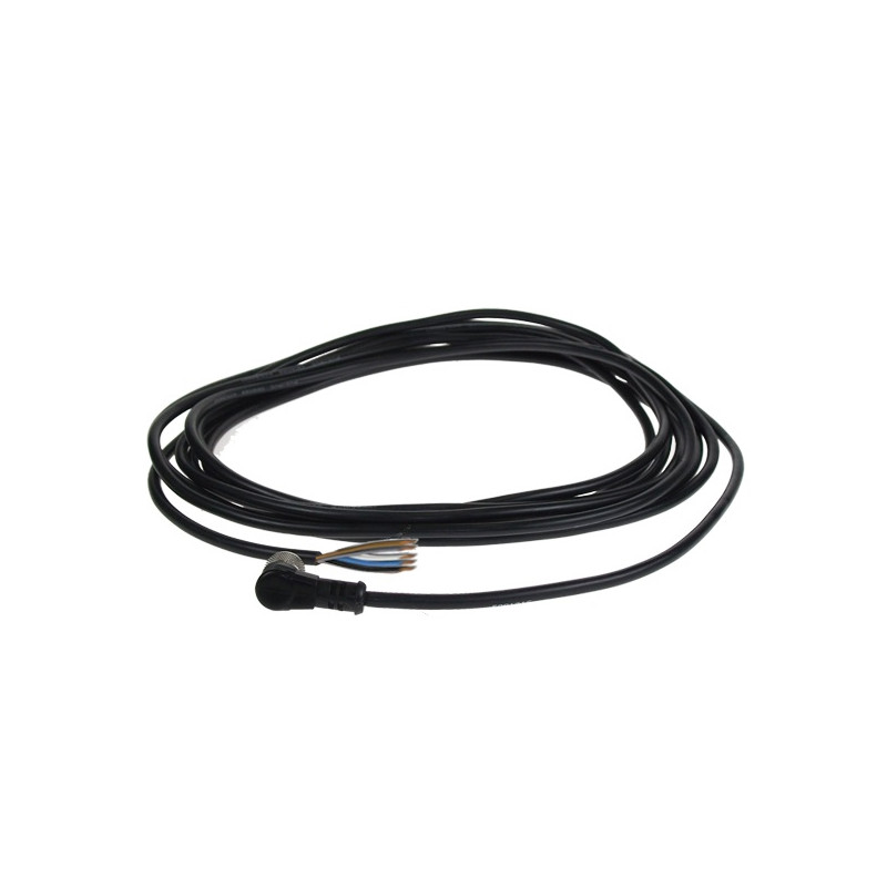 CD12M/0H-050C3   Connettore femmina M12  90° 5 poli  cavo  PVC  5 m