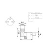 M8F0130105000   Cavo sensore completo di conn  M8 femmina 3 poli 90°  PVC   0,25 mm  5mtl CEI2022 II