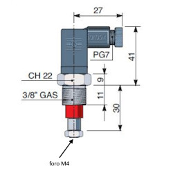 CLK-A   Supporto sonda controllo livello a 1 elettrodo  uscita conn 16x16