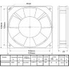 FM12025A2HBL  Ventola Assiale120 X120 X 25 con cuscinetto 220VAC 2400Rpm  76 m3/h