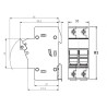 EFD1002P  Porta fusibili cilindrici  da guida DIN  D 10X38 2 Poli