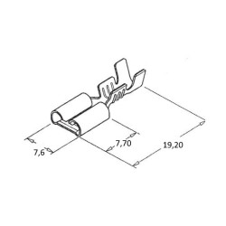 804001  Faston Inox  per cavo sez  4   6 mmq