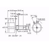 534-11502-5K   Potenziometro  assiale  multigiri 10 Giri  5k ohm   2W  6,35mm Serie 534
