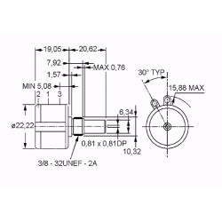 534-11104-100k   Potenziometro  assiale  multigiri 10 Giri  100kohm   2W    6,35 mm  Serie 534