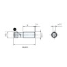 AES/AP-3F   Sensore di prossimità induttivo M8 schermato  10 30Vdc  NO PNP  Sn 2 mm corpo in acciaio inox uscita conn  M8