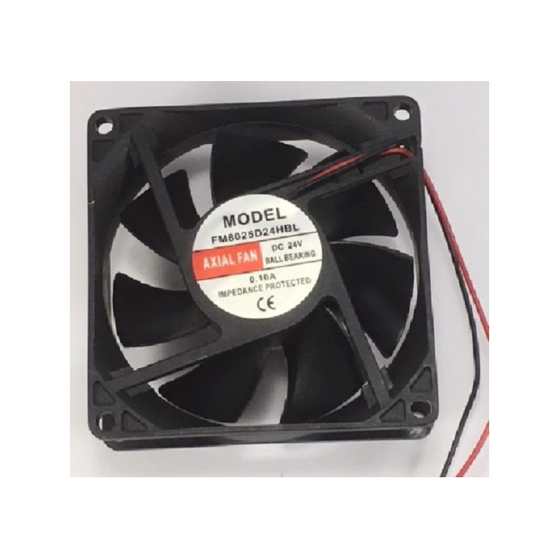FM8025D24HBL  Ventola assiale 80 x 80x 25 con cuscinetto 24VDC 3000Rpm   65 m3 h
