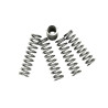 ML1-33INOX  Molla acciaio INOX filo  1,00 mm  D Ext 9mm  D Int 7 mm lungh  libera 33 mm  9 spire