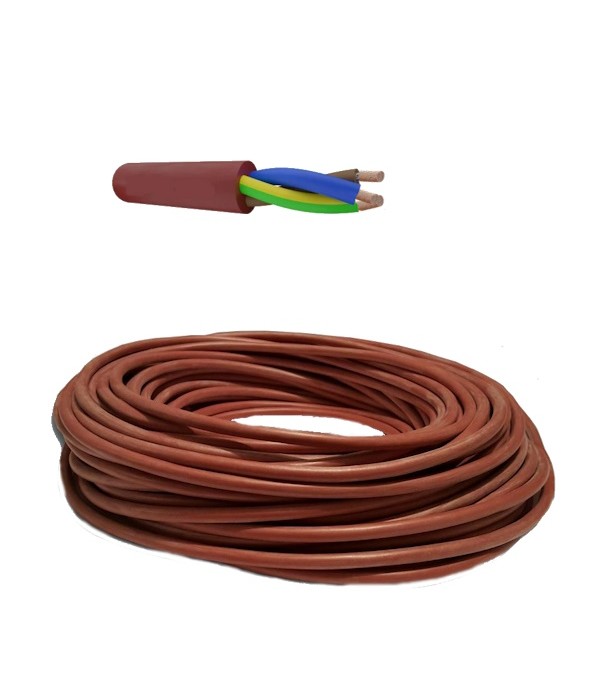 GSMC32.50RT |  Cavo alte temperature conduttore rame Tripolare 3x2,5 mm² isolamento silicone.