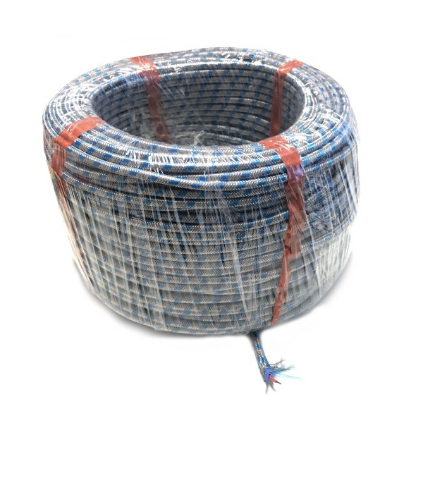 GGAJ2X050   Cavo di compesazione tipo J  FE COST Sez 2X0,50mm² Isolamento silicone  schermatura garza rame stagnata  IEC 584-3 c