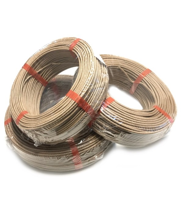 TS2VTCUNIL4M   Cavo alte temperature 350°C unipolare 1 x 4mm² conduttore rame nichelato Spirale  Calza in elettrovetro impregnat