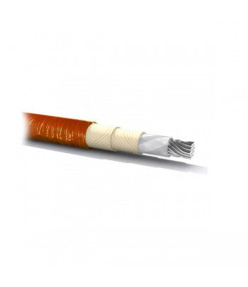 TS2VTNI150M  Cavo alte temperature 600°C unipolare 1 x1,5mm²  conduttore nichel Spirale  Calza in elettrovetro impregnata in PTF