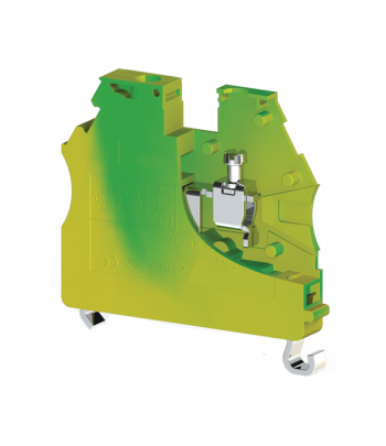 ERPE2.5P  Morsetto a vite  per messa a terra 2,5mm²  montaggio a clip verde giallo