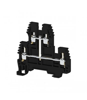 ERD2.5VBLACK | Morsetto a vite 2,5 mm², 300 V, 20 A, doppio piano, Nero, Con ponticello