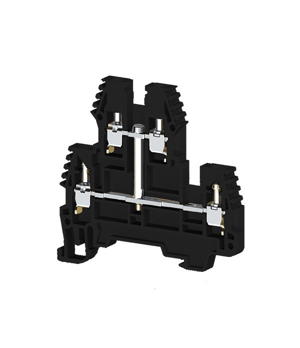 ERD2.5VBLACK | Morsetto a vite 2,5 mm², 300 V, 20 A, doppio piano, Nero, Con ponticello