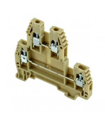 ERD2.5BEIGE   Morsetto a vite  2.5mm²  300V  20A   Doppio ponte  Beige