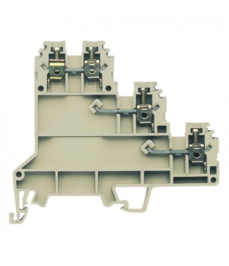 ERT3S BEIGE  Morsetto sensore morsetto a vite 2.5mm²  300V  24A  triplo ponte  per collegamento sensori Beige