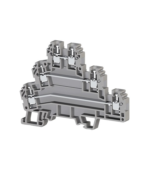 ERT3GREY  Morsetto a vite 2,5 mm² 300 V  24 A  triplo ponte  Grey