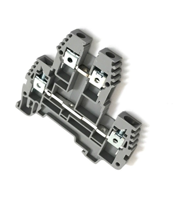 ERD4GREY   Morsetto a vite 4mm² 300V  30A  doppio ponte Grigio