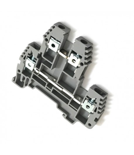 ERD4GREY   Morsetto a vite 4mm² 300V  30A  doppio ponte Grigio