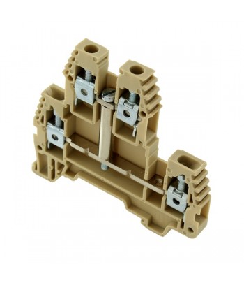 ERD4VBEIGE   Morsetto a vite Morsetto 4mm²  300V  30A  doppio piano con ponte  beige