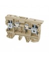 ERF2LD220AC | Morsetto a vite sez. 6mm² ,porta fusibili d.mm. 6 x 25 , 500V, 6,3 A,con LED rosso 220Vac, Beige.