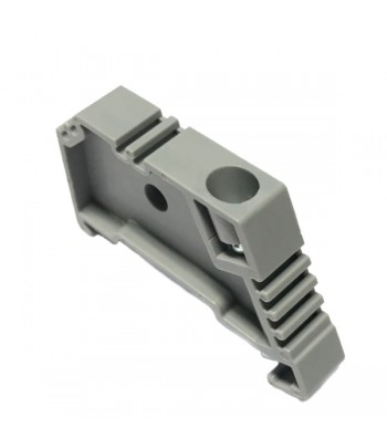 ES1GREY/100 | Blocca morsetti , a vite, per guida MR35, grigio.Scatola da 100 pcs