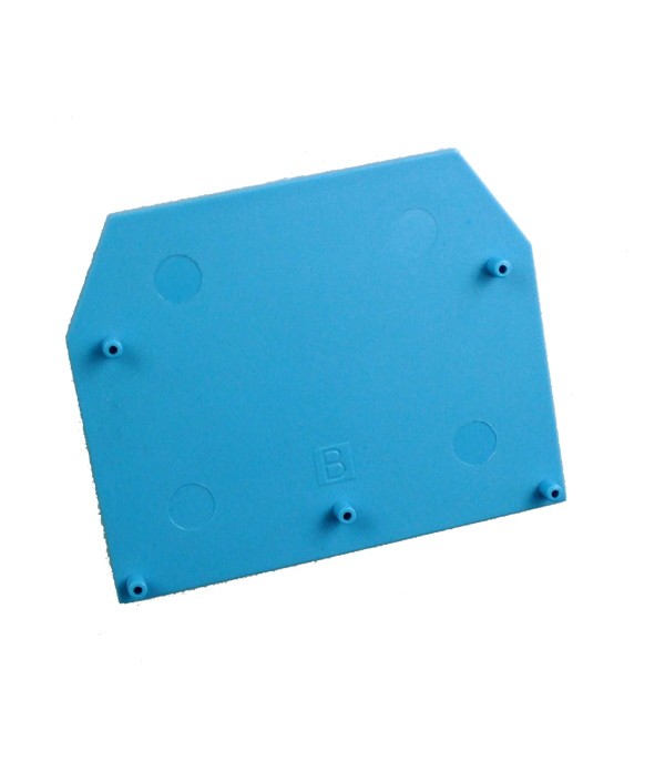 EP16BLUE | Piastra terminale per morsetto  ER16, Blu.
