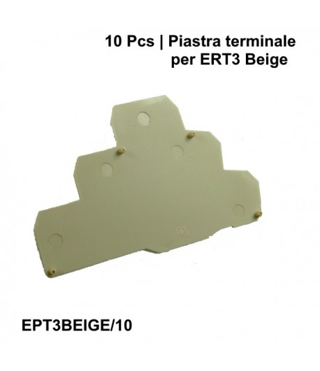 EPT3BEIGE/10 | Piastra terminale per ERT3 Beige.Scatola da 10 pcs.