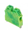 ERPE6/10 | Morsetto a vite Morsetto per messa a terra, 6mm² a 10mm², montaggio a clip, verde / giallo.