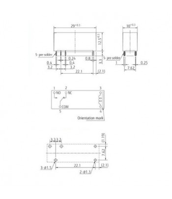 JS 12N K  Rele elettromagnetico SPDT U bobina 12VDC   8A max 250VAC