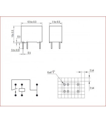 EV1N CWL 12VDC  Relè subminiaturizzato SPCO  1A  12VDC 150mW  AgNi   Au Sealed  RoHS 100mOhm @ 1A 6VDC
