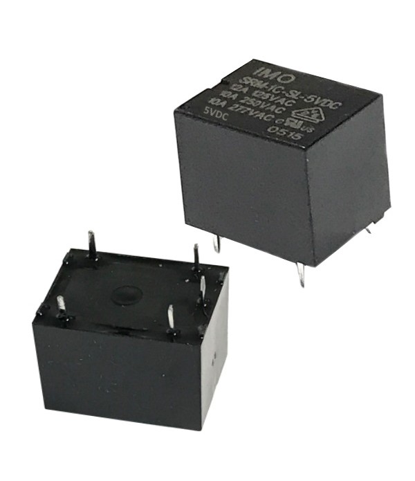 SRM 1C SL 5VDC  Relè di potenza subminiatura SPCO, 10A, 5VDC, 360mW, sigillato AgSnO2, RoHS, 100mOhm @ 1A 6VDC