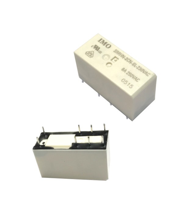 SRRHN 2CN SL 230VRelè ad alta potenza miniaturizzato IMO, DPCO, 8A, 230VAC, 0,75VA, AgNi, sigillato, RoHS, 100mOhm @ 1A 6VDC.Ada