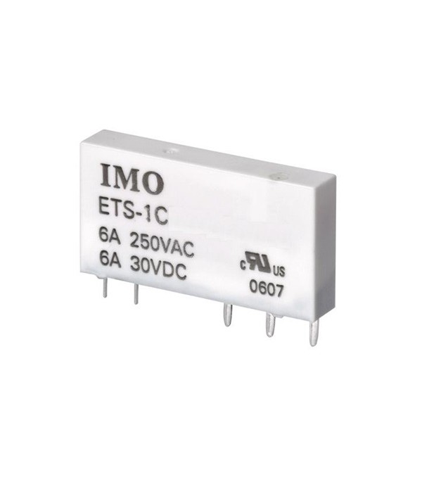 ETS 1CN SL 24VDCRelè di potenza subminiatura SPCO,6A,24VDC, 170mW,  sigillato AgNi, RoHS, 100mOhm @ 1A 6VDC. Adatto alla Base SR