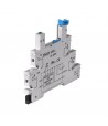 SRSI 24AC DC  Zoccolo per relè ETS 12-24 VDC;Slim, 6mm;Ingresso 12-24 Vac/dc;Mont. guida din T35.