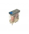 HME21PN24DCRelè compatto di potenza 8 Amp. 24VDC 2 DPCO con LED e latch di prova.