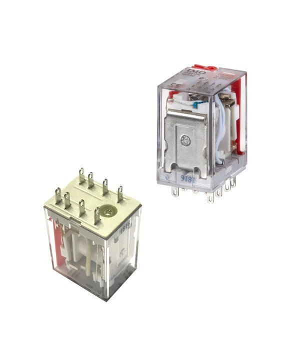 HY21PN120ACRelè di potenza per uso generico, 2PCO, 7A, 120VAC, fino a 1,8 VA, plug-in, LED e test / fermo manuale.Basi: SRN2-C, 