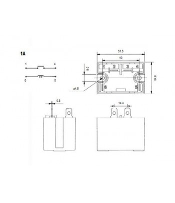 HY1A1230AC  Relè industriale ad alta capacità  SPNO  30A  230VAC  2.7VA  AgSnO2  terminale fast  resistenza bobina 20800 Ohm