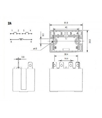 HY2A124DC  Relè industriale ad alta capacità DPNO  25A  24VDC  1.9W   AgSnO2  terminale a spinta 300 Ohm