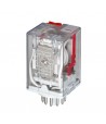 RS2PN24DC Relè di potenza per uso generico 2PCO, 10A, 24Vdc, Plug-in, LED e test manuale.Basi: SRP8, SRR8, SRR8-M