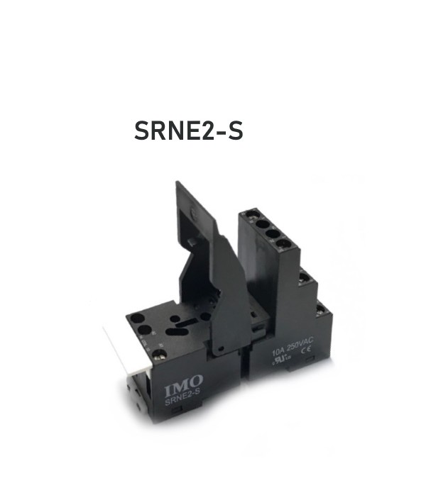 SRNE2 S   Zoccolo per serie Relè HYE21,  Attacco Din Ral T35/ Pannello, 8 Pin.