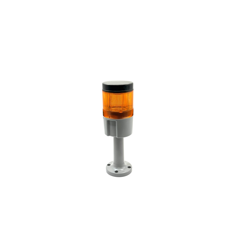 370 0023GR  Colonna luminosa serie 370  1 colori  Arancio lampeggiante  Portalampada  BA-15D+ lampade filamento 24Vac dc  base g